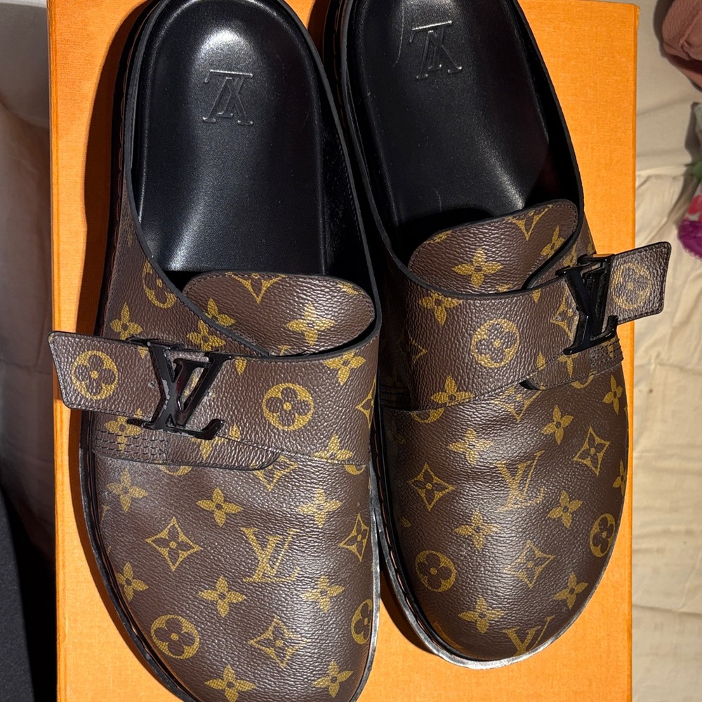 Louis Vuitton Monogram Brown Slip-On Loafers